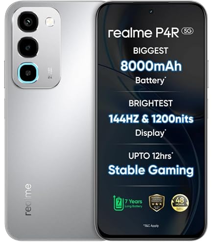 realme 15X 5G Smartphone Aqua Blue 8+128GB, 6.8-inch Screen, 144Hz